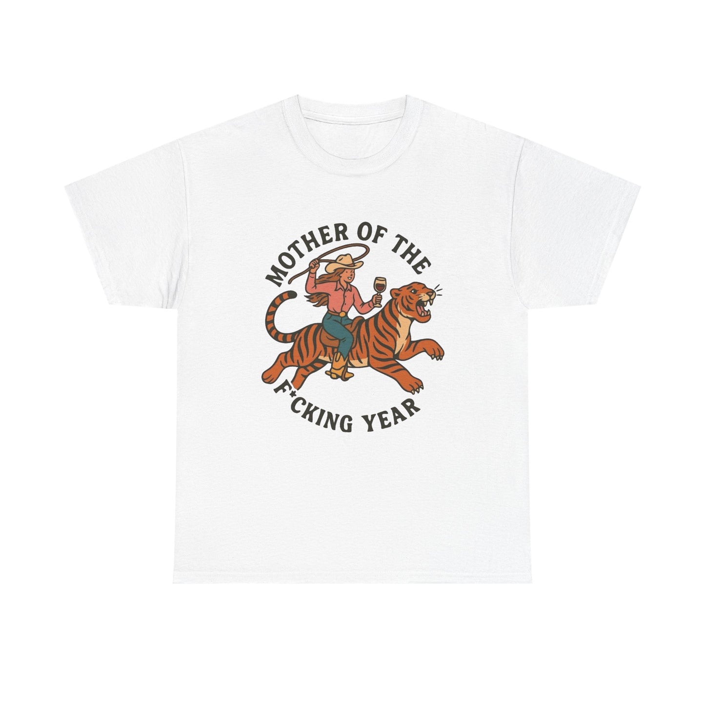 Mother Of The Year Graphic T Shirt NEW Vintage Unisex Heavy Cotton Tee