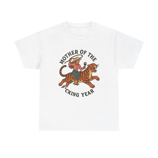 Mother Of The Year Graphic T Shirt NEW Vintage Unisex Heavy Cotton Tee