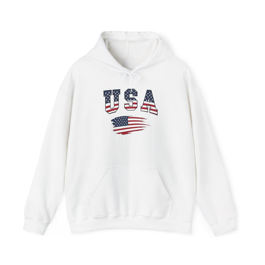 USA American Flag Graphic Hoodie Unisex Heavy Blend™ Hooded Sweatshirt