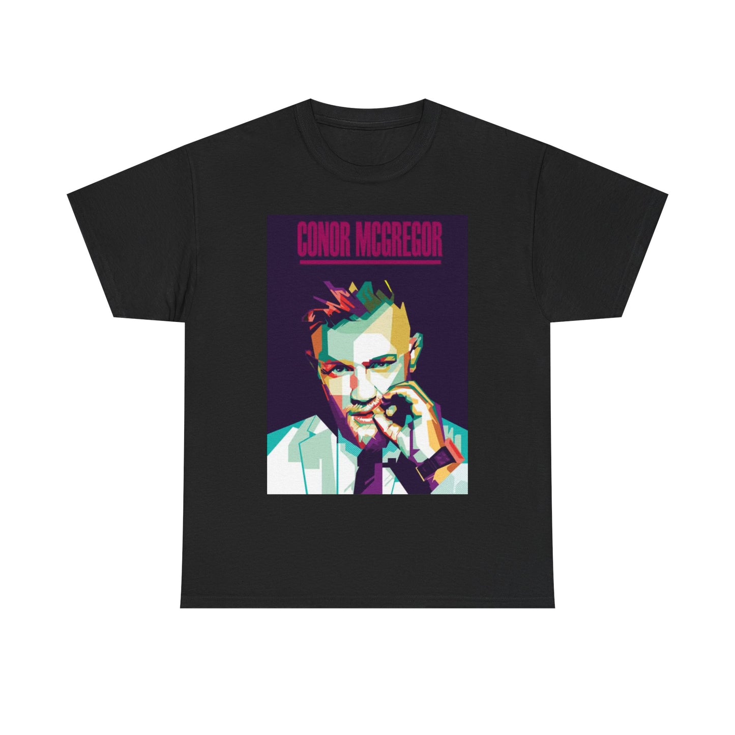 Conor Mcgregor Tshirt UFC MMA Retro Poster Fighting Unisex Heavy Cotton Tee
