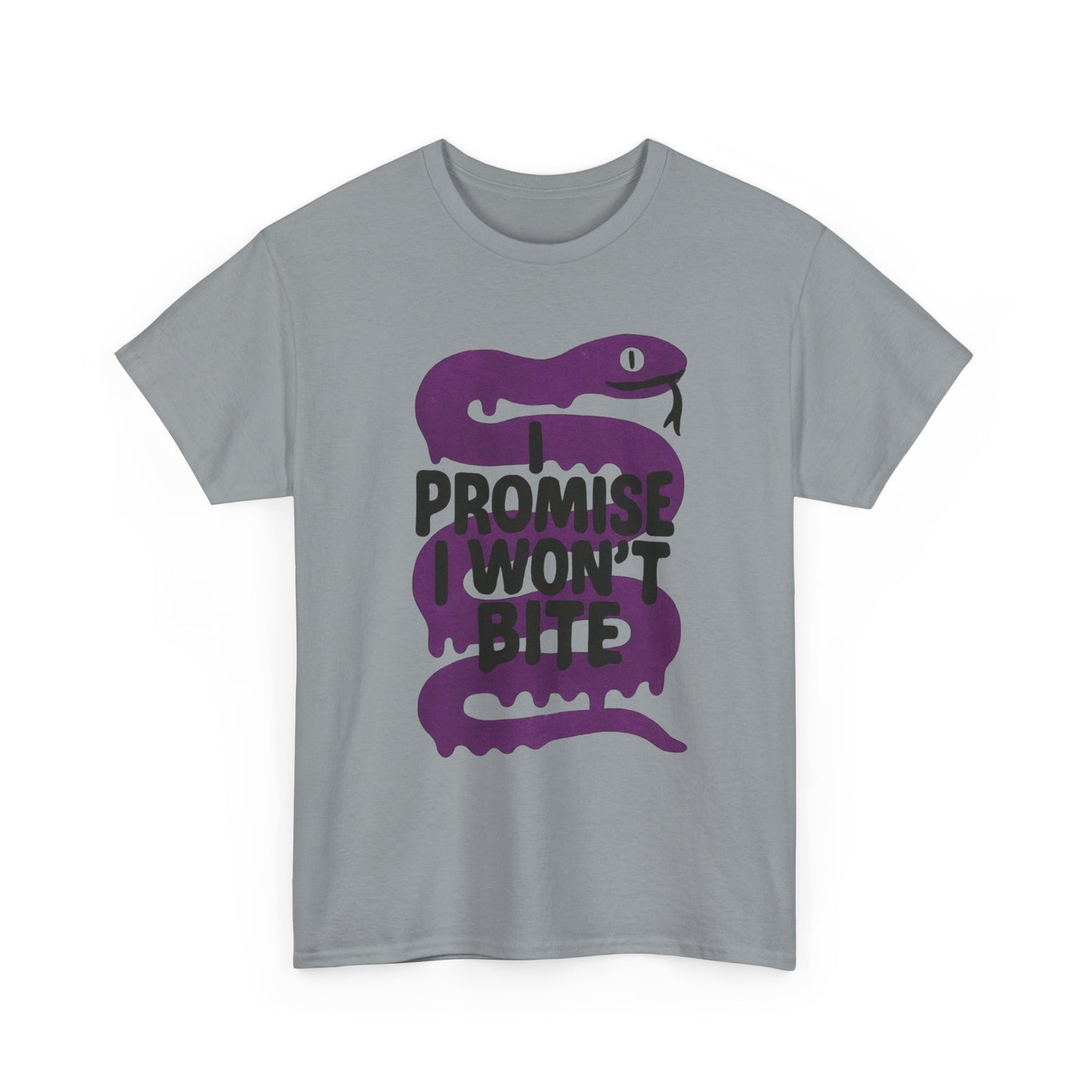 I Promise I Wont Bite Snake Graphic T Shirt Men's Heavy Cotton Tee