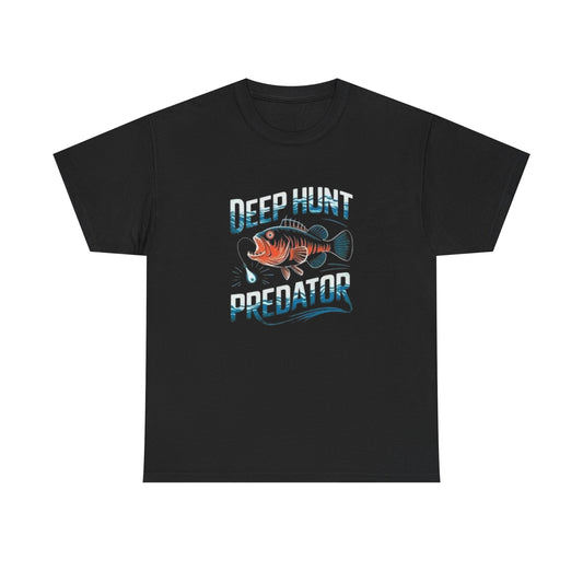 Deep Hunt Predator Fishing Graphic T Shirt Unisex Cotton Tee Gift NEW