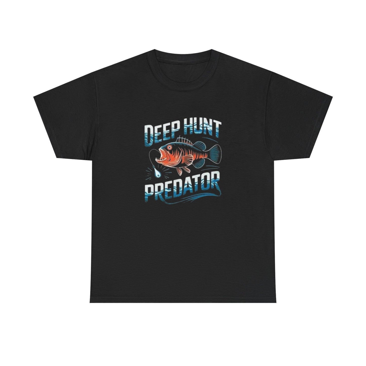 Deep Hunt Predator Fishing Graphic T Shirt Unisex Cotton Tee Gift NEW