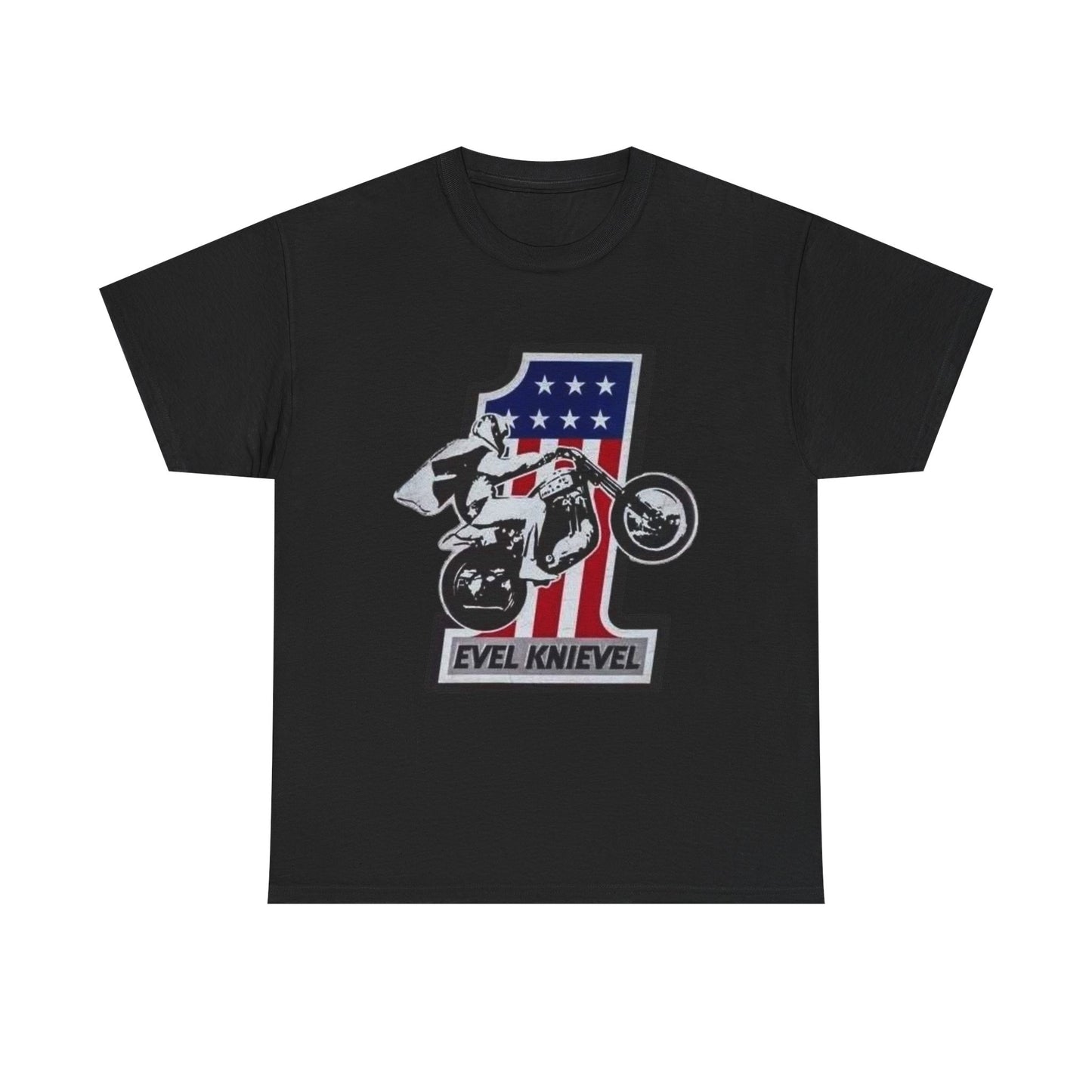Evel Knievel Motorcycles Graphic T-Shirt Unisex Heavy Cotton Tee GIFT NEW