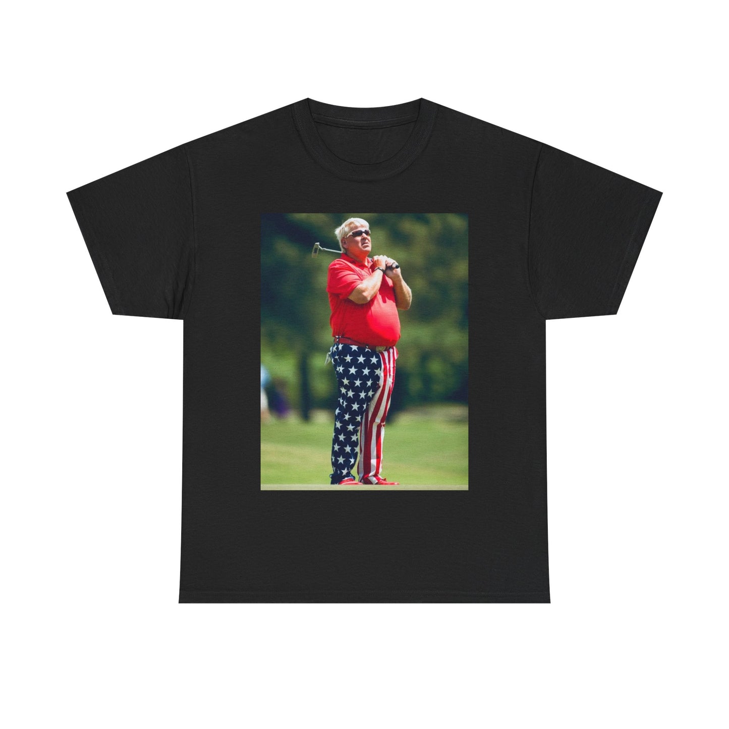 John Daly Tshirt Golf American Flag Masters Tiger woods Unisex Heavy Cotton Tee