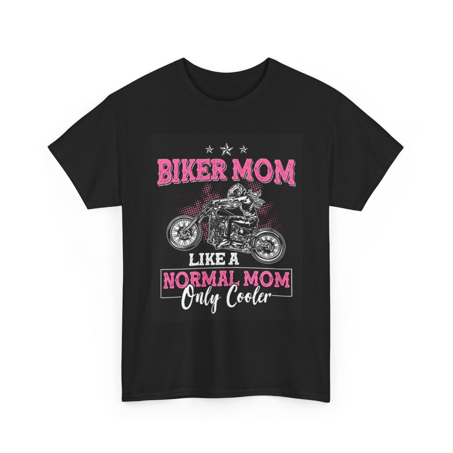 Biker Mom Graphic T Shirt Motorcycles Unisex Heavy Cotton Tee