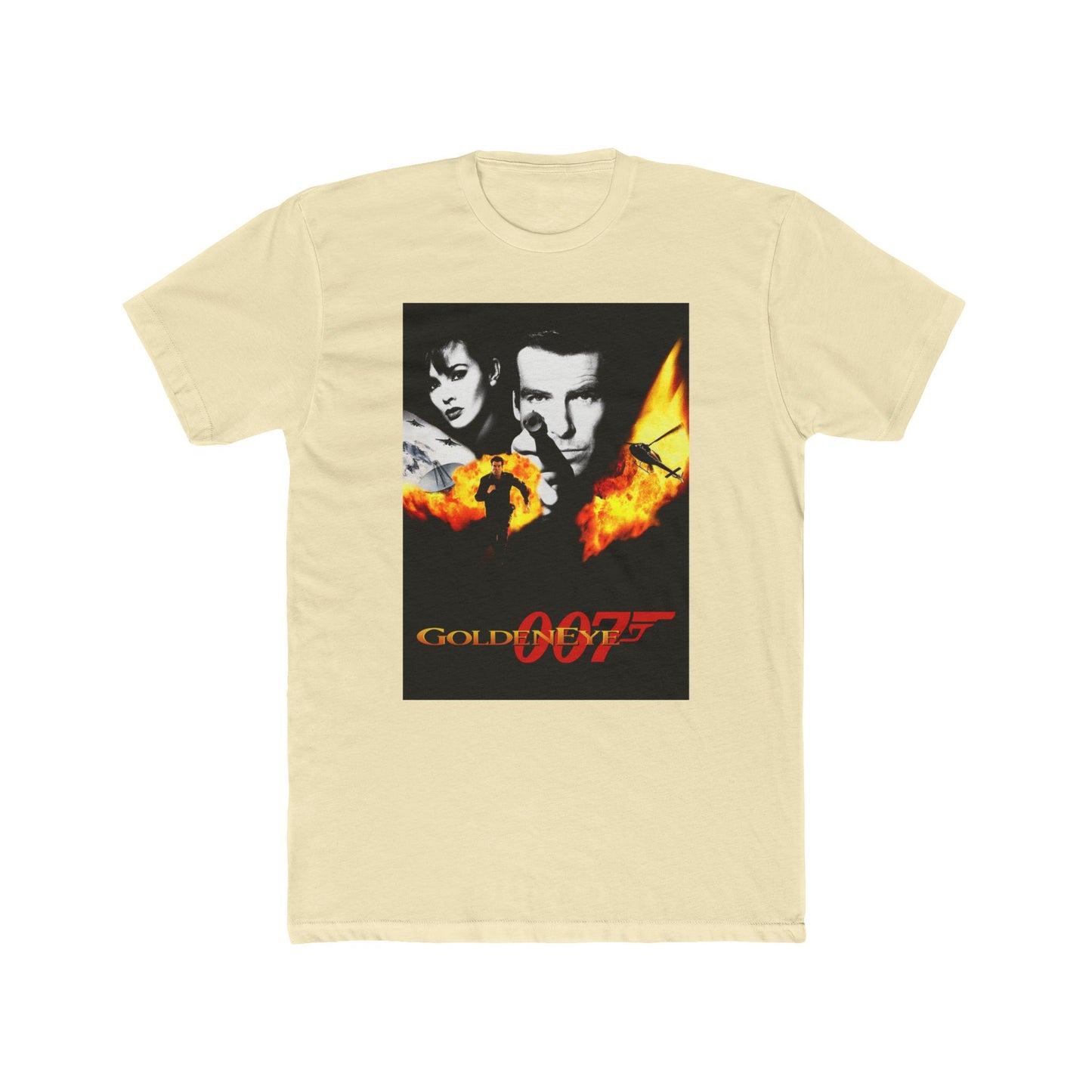 Golden eye bond 90s gamer retro gaming sailor jerrry vintage Men's Cotton Crew