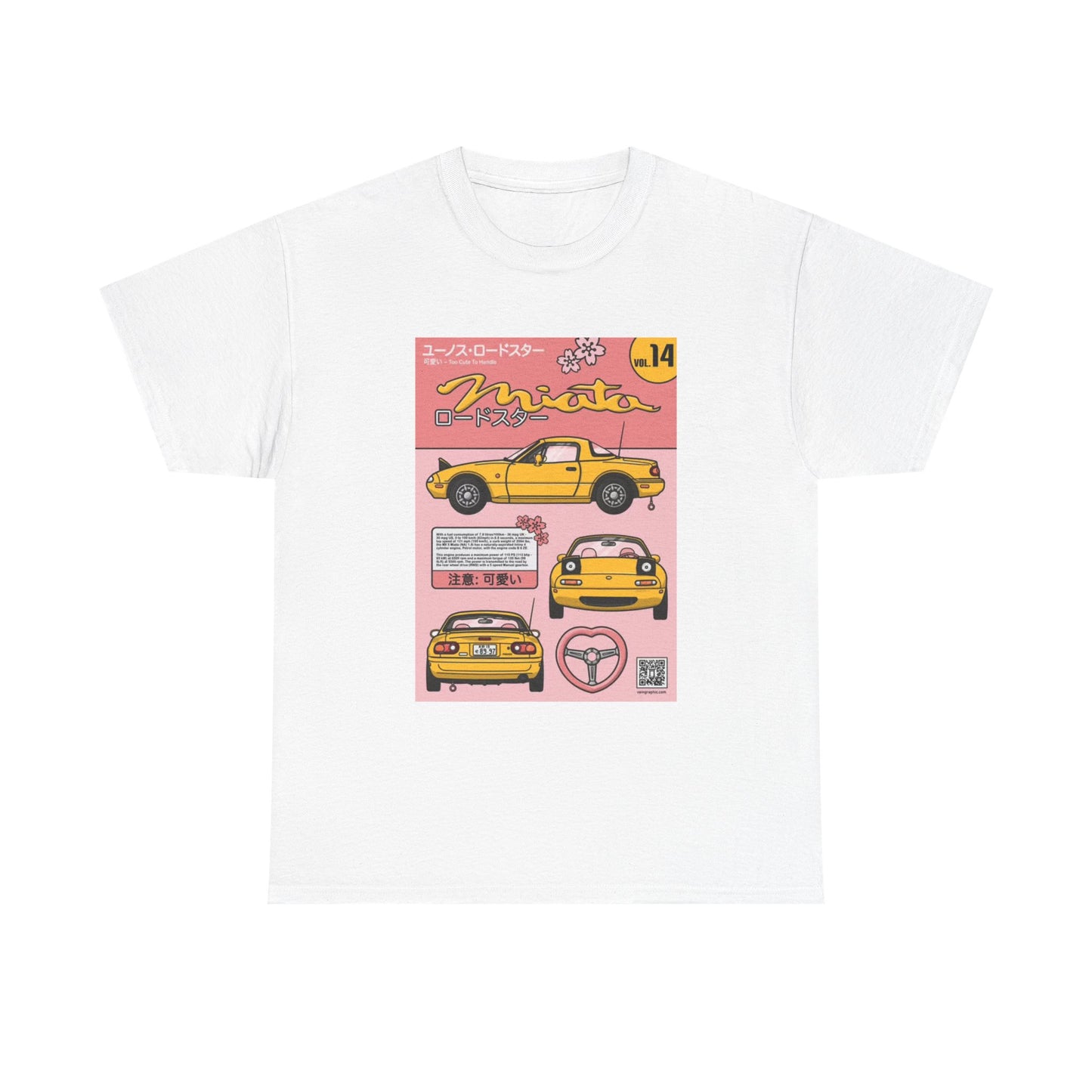 Mazda Miata Tshirt JDM Graphic Anime Cute Unisex Heavy Cotton Tee