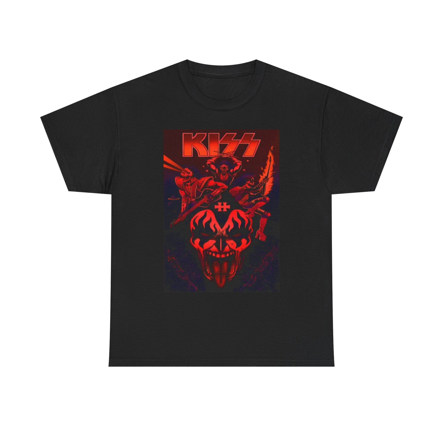 Kiss Graphic T Shirt Vintage Rock Band Merch Unisex Heavy Cotton Tee