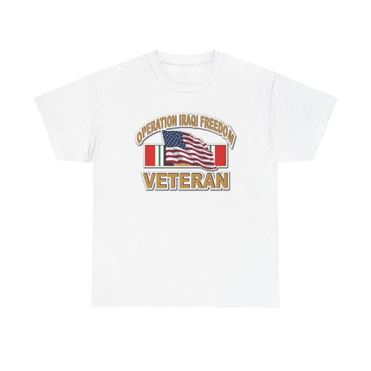 Operation Iraqi Freedom Veteran Graphic T Shirt Unisex Heavy Cotton Tee