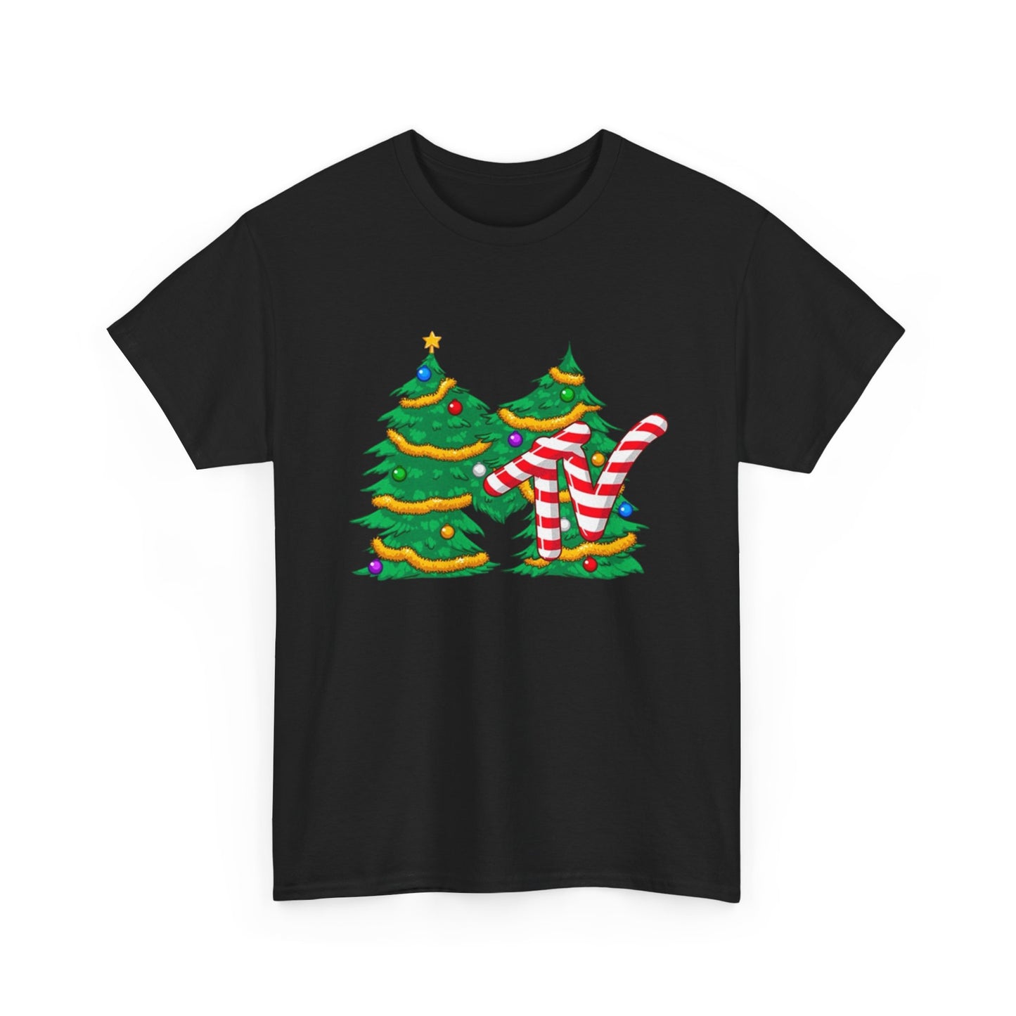 Christmas TV Graphic T Shirt Heavy Cotton Tee