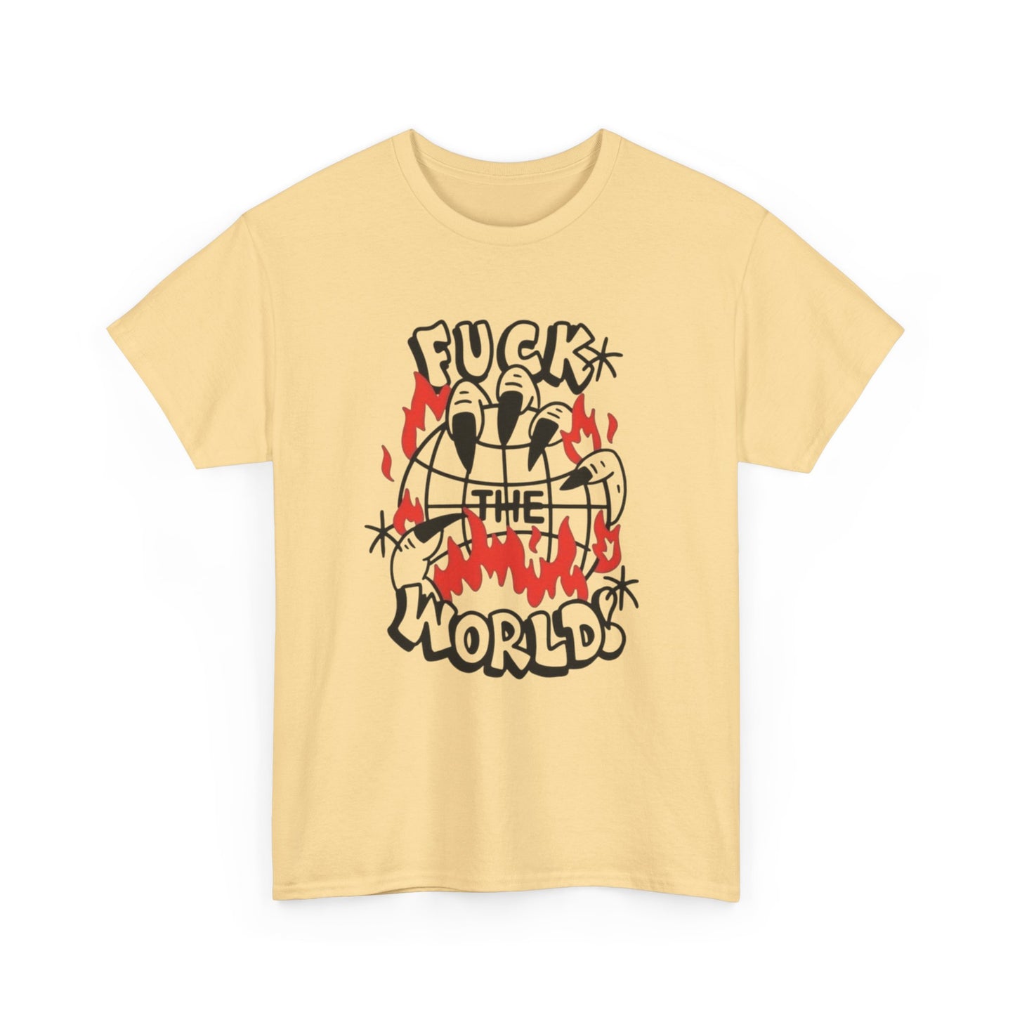 F The World Graphic T Shirt NEW Unisex Heavy Cotton Tee