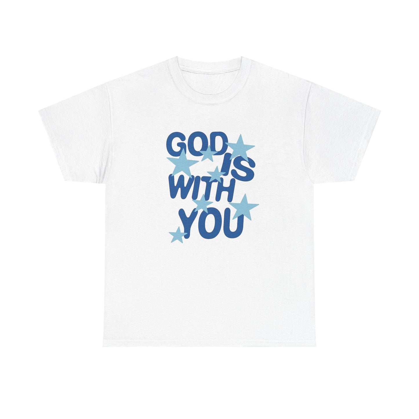 God Is With You Graphic T Shirt NEW Vintage Unisex Heavy Cotton Tee