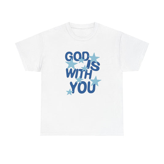 God Is With You Graphic T Shirt NEW Vintage Unisex Heavy Cotton Tee