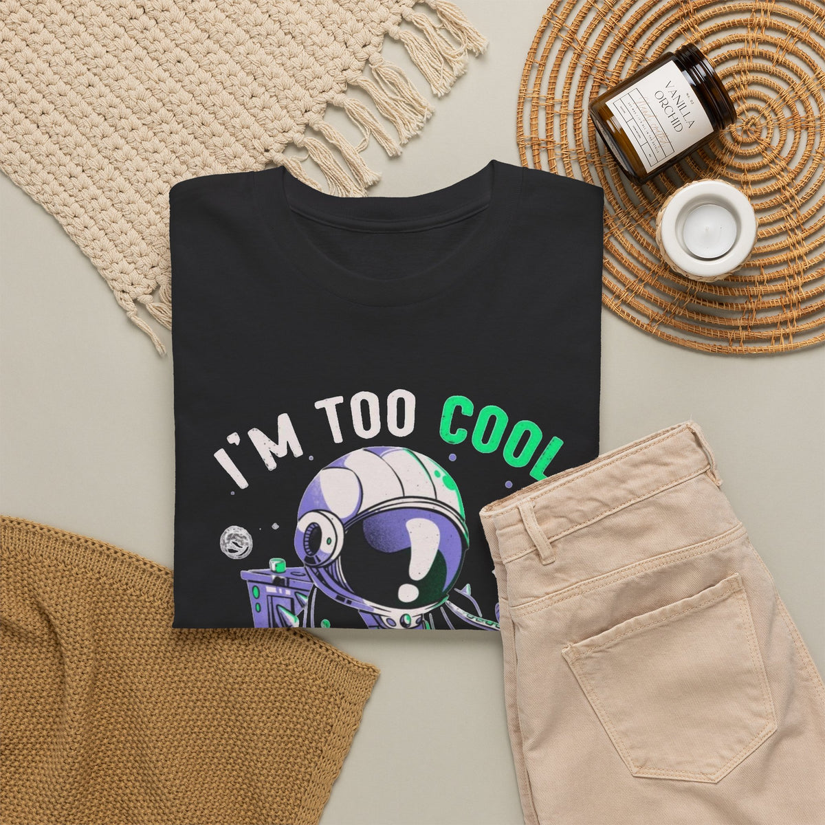 I'm Too Cool For One Planet Funny Graphic T Shirt Men's Heavy Cotton Tee