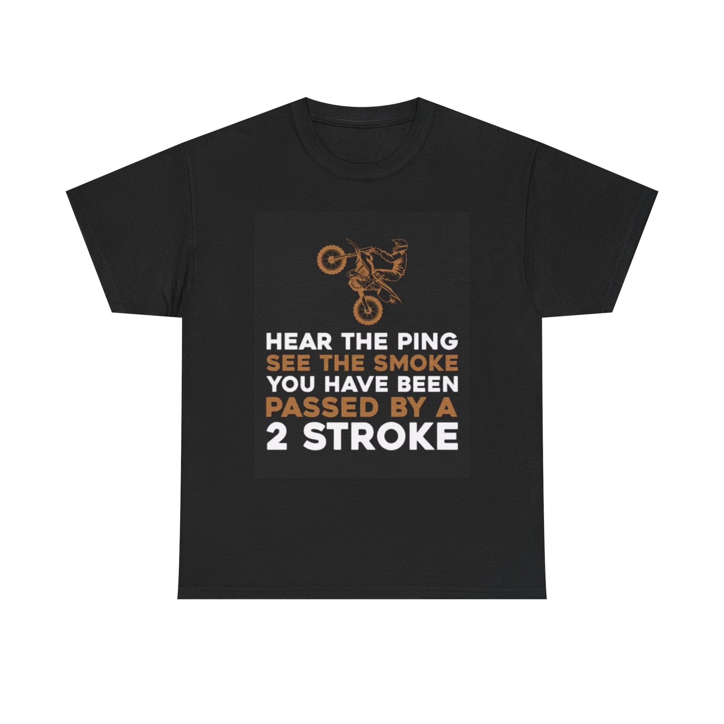 2 Stroke Dirtbike Graphic T Shirt Funny Outdoors Unisex Heavy Cotton Tee