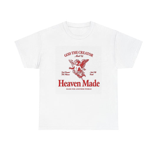 Heaven Made Graphic T Shirt Vintage Heavy Cotton Tee