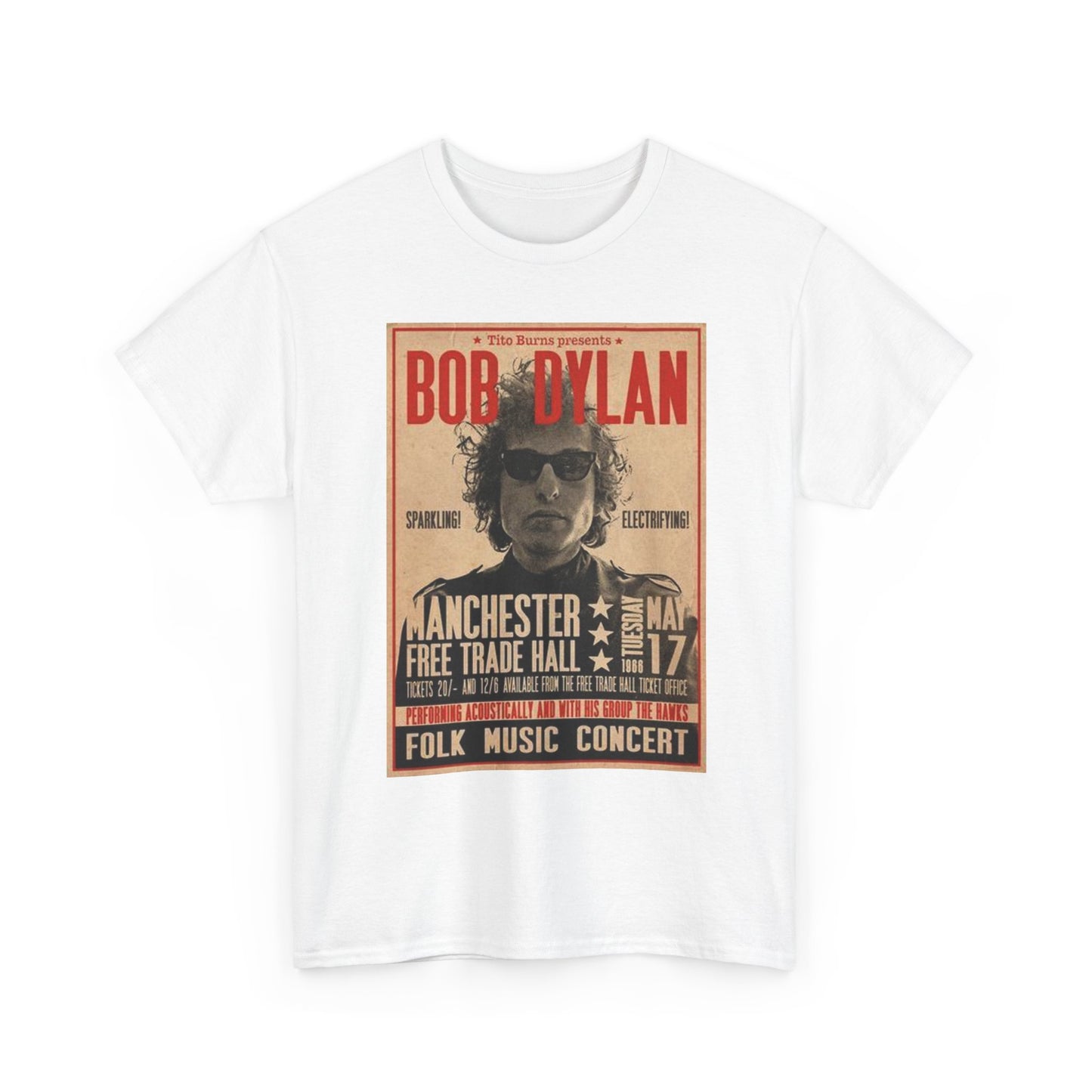 Bob Dylan Vintage Graphic T Shirt Unisex Heavy Cotton Tee