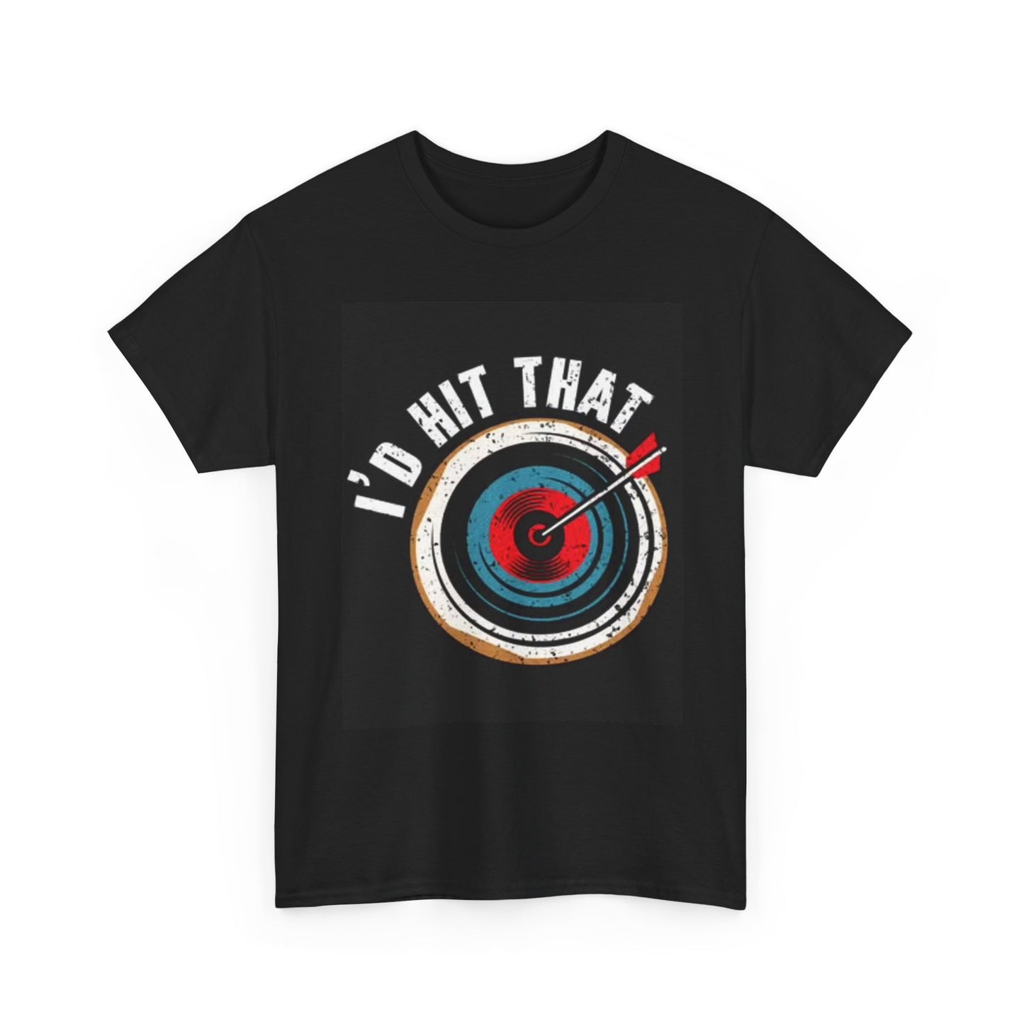 Id Hit That Graphic T Shirt Funny Archery Outdoors Hunting Unisex Heavy Cotton