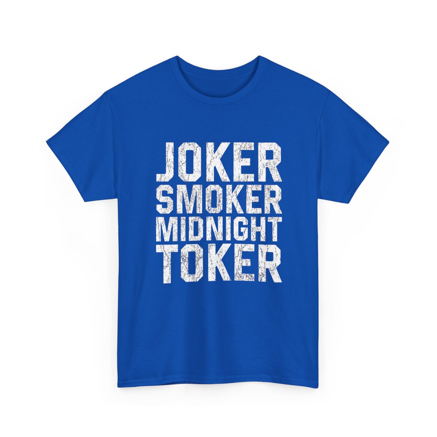 Joker Smoker Midnight Toker T Shirt Graphic Unisex Heavy Cotton Tee NEW GIFT