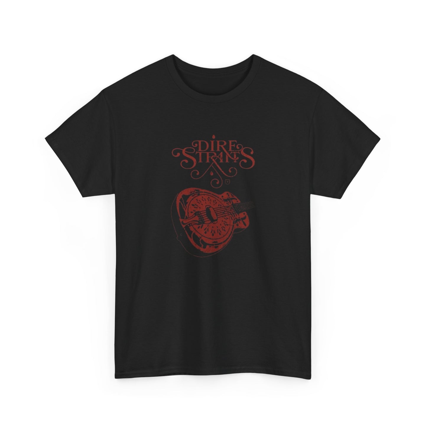 Dire Straits Vintage Guitar Graphic T Shirt NEW ADULT Unisex Heavy Cotton Tee