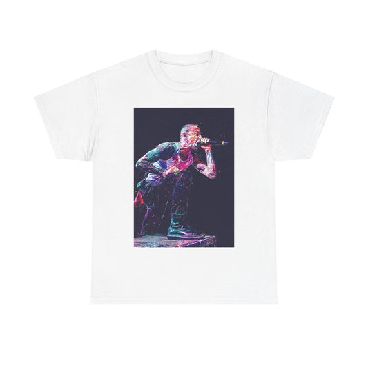 Chester linkin park T-shirt art graphic retro vintage Unisex Heavy Cotton Tee