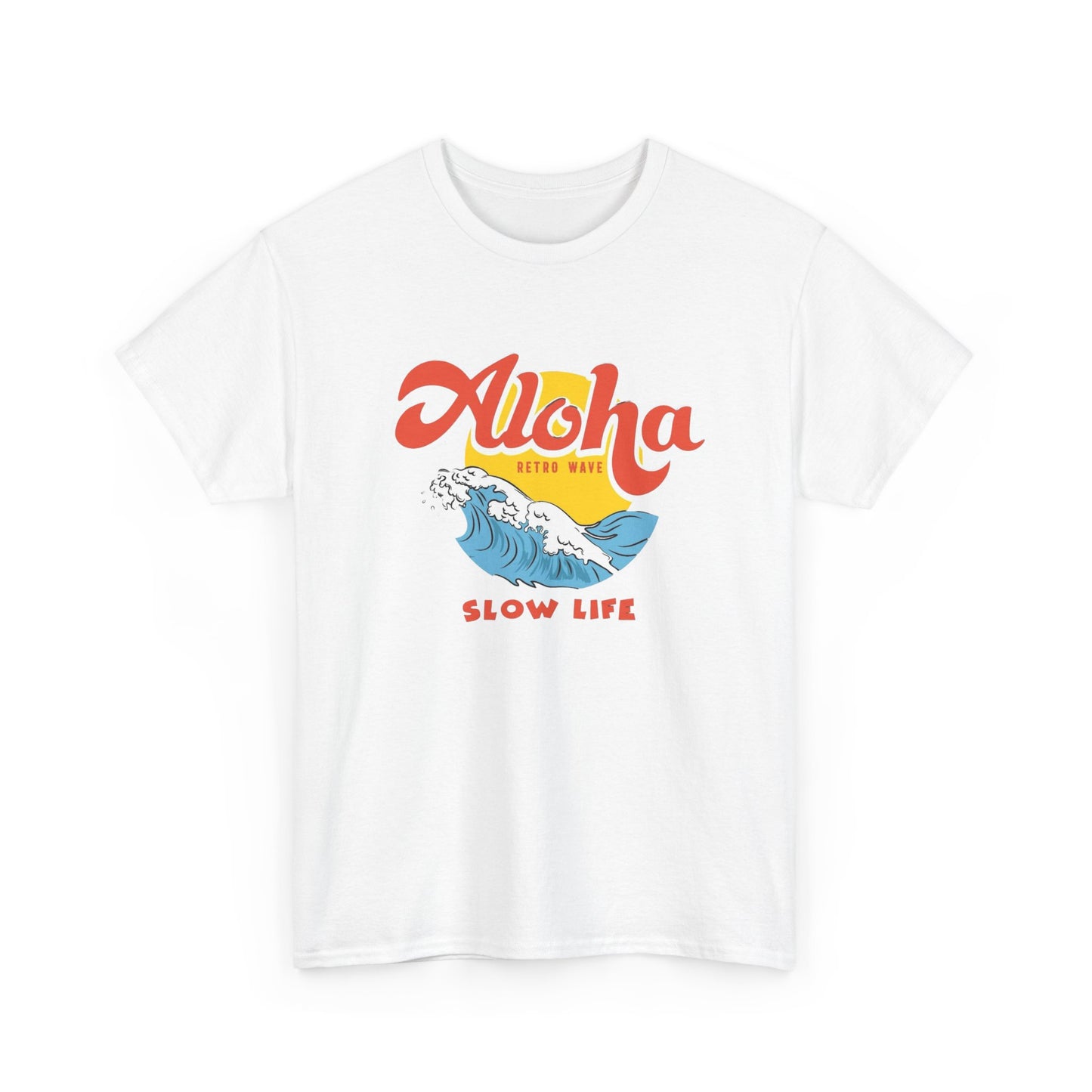 Aloha Slow Life Graphic T Shirt ADULT NEW Unisex Heavy Cotton Tee