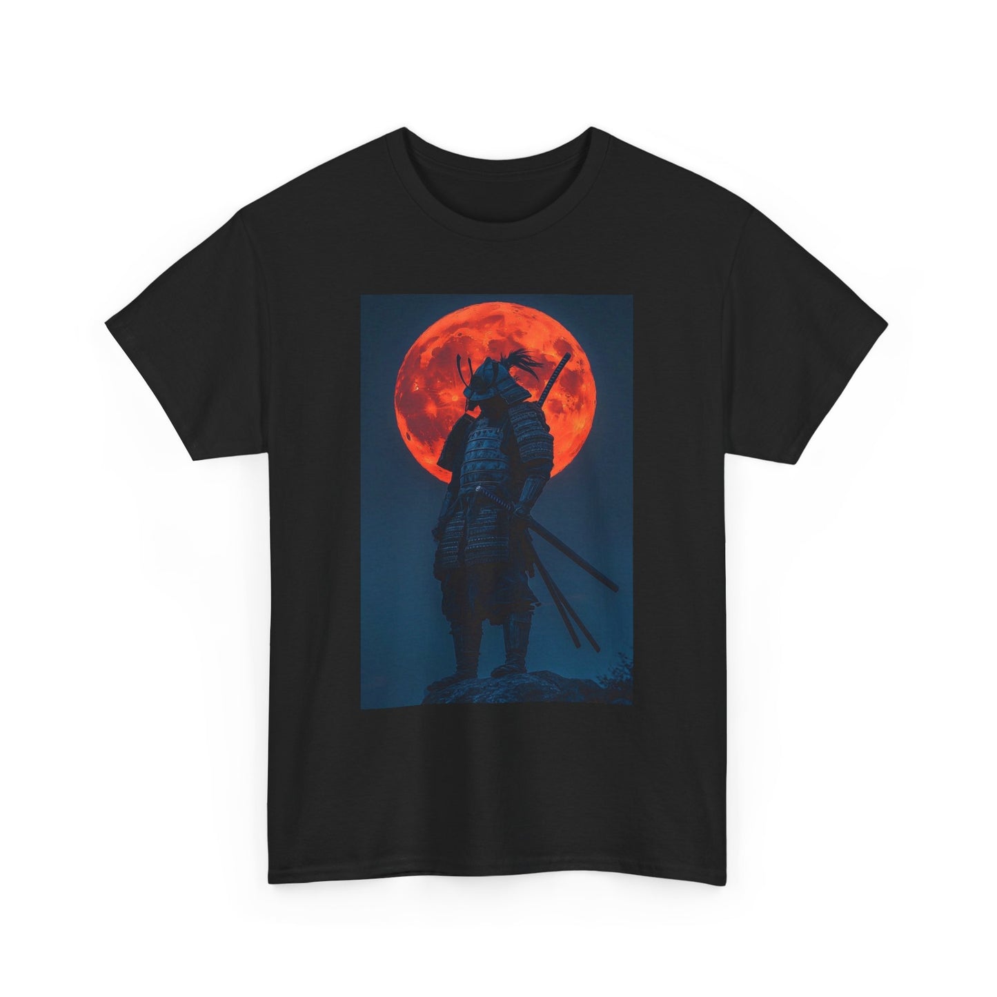 Samurai At Night Graphic T Shirt ADULT NEW Heavy Cotton Tee