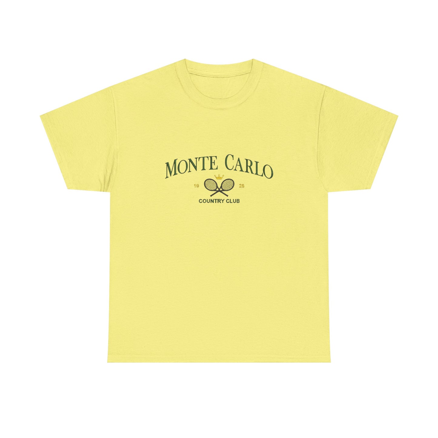 Monte Carlo Country Club Graphic T Shirt NEW Unisex Heavy Cotton Tee