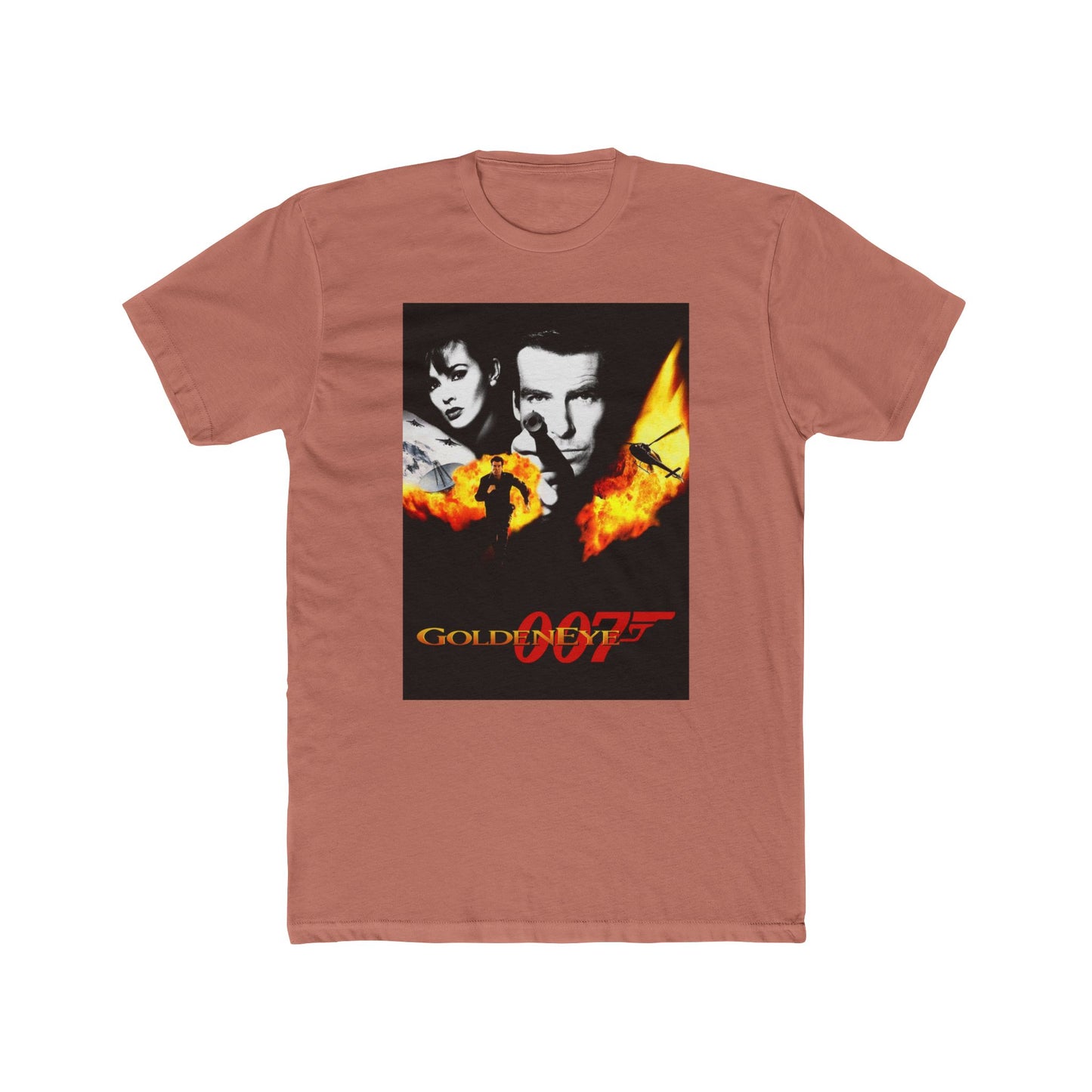 Golden eye bond 90s gamer retro gaming sailor jerrry vintage Men's Cotton Crew