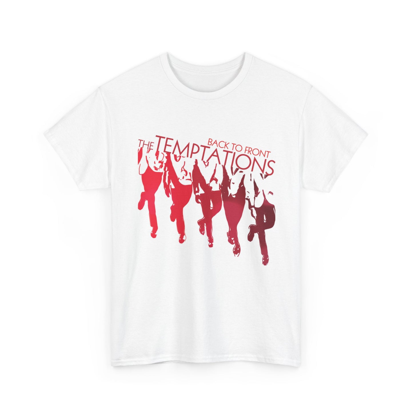 The Temptations Tshirt Vintage Concert Back to Front Graphic Unisex Heavy Cotton