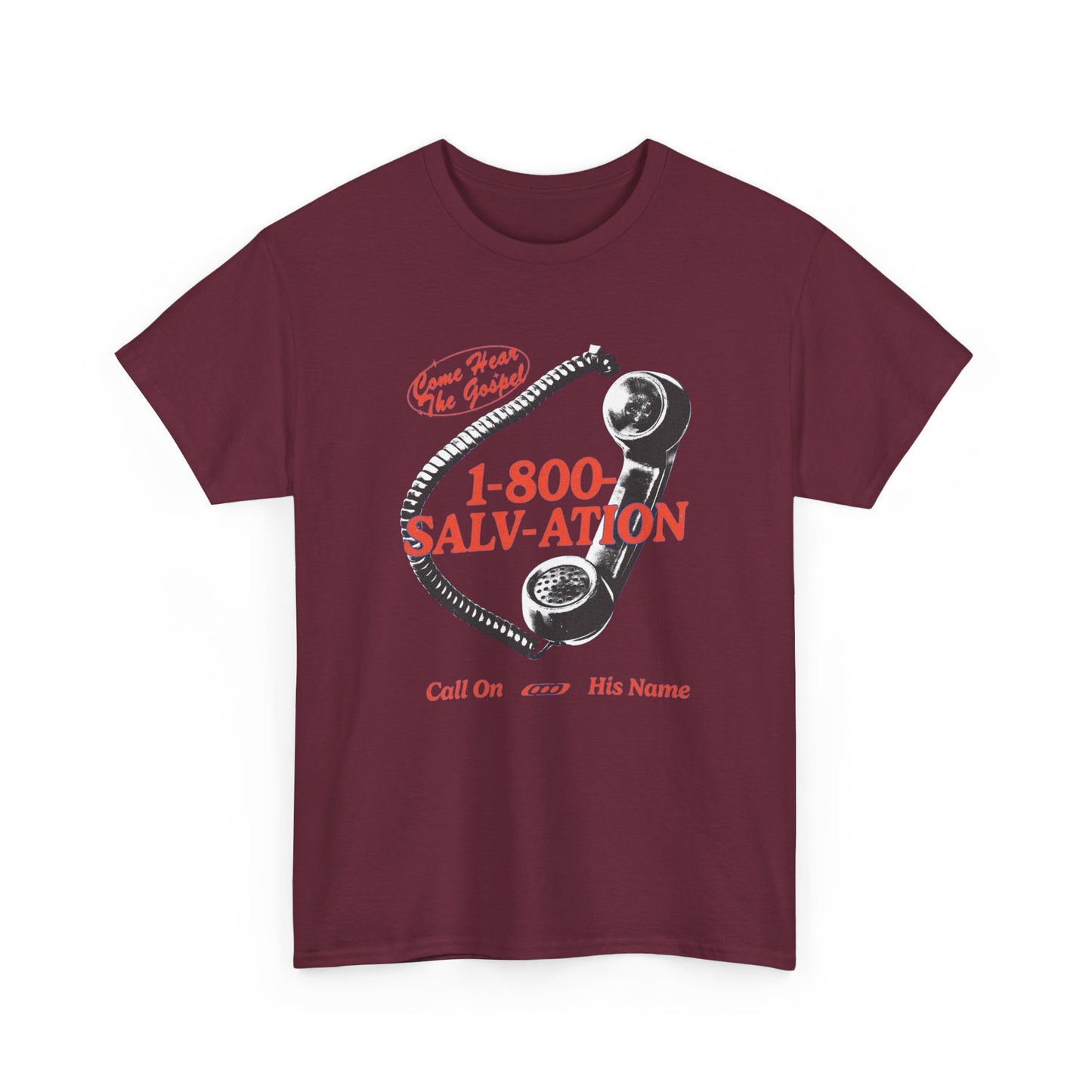 Salvation Is Calling Jesus Graphic T Shirt Unisex Heavy Cotton Tee Gift New