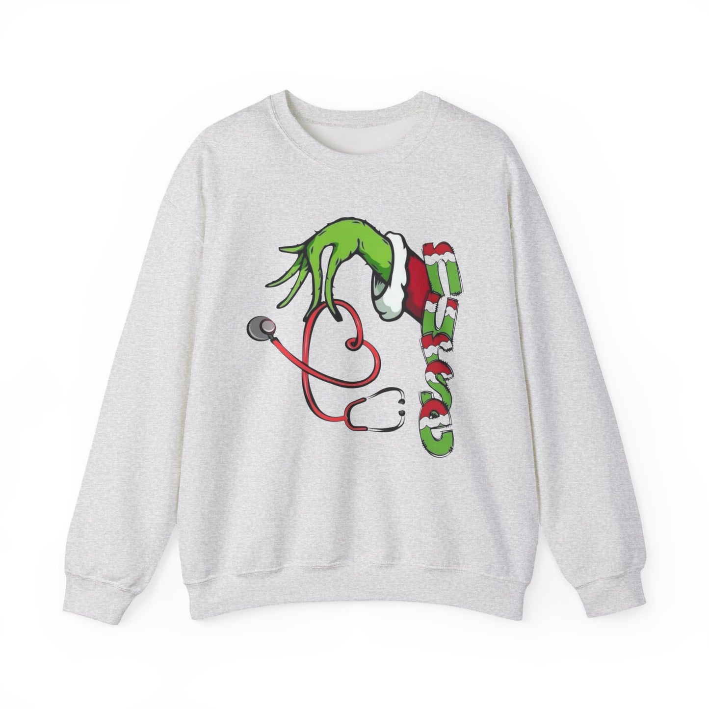 The Grinch Nurse Graphic Sweater NEW Unisex Heavy Blend™ Crewneck Sweatshirt
