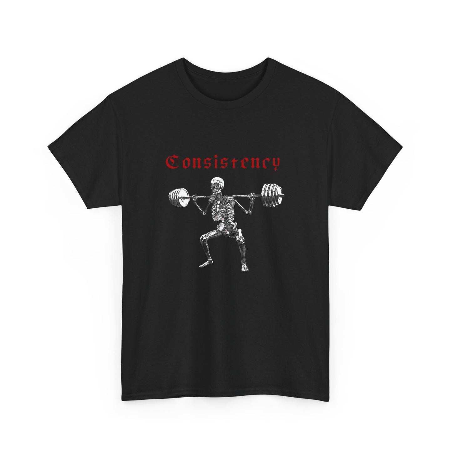 Consistency GYM Workout Graphic T Shirt New Adult Unisex Heavy Cotton Tee