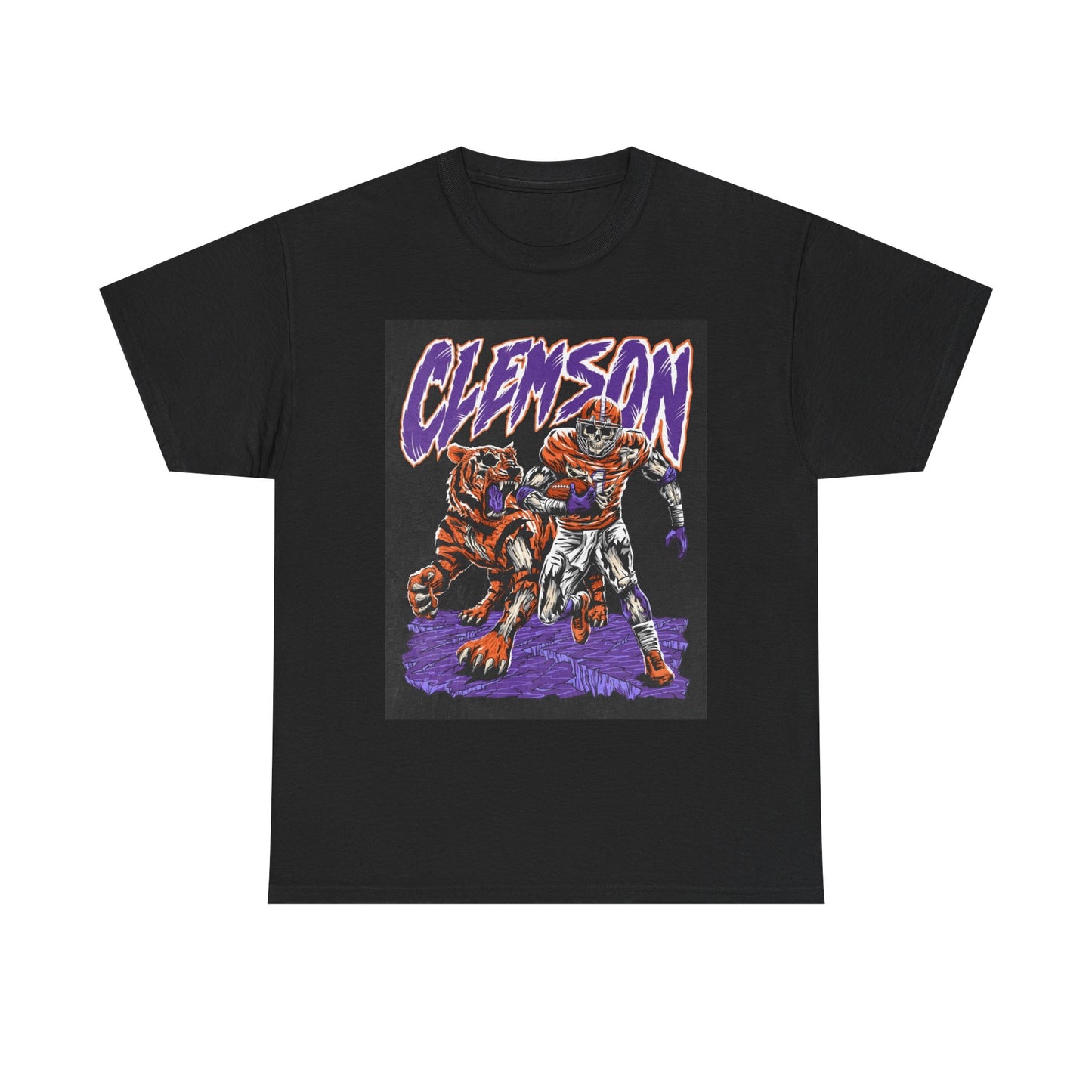 Clemson Graphic T Shirt Tigers Vintage Football Unisex Heavy Cotton Tee