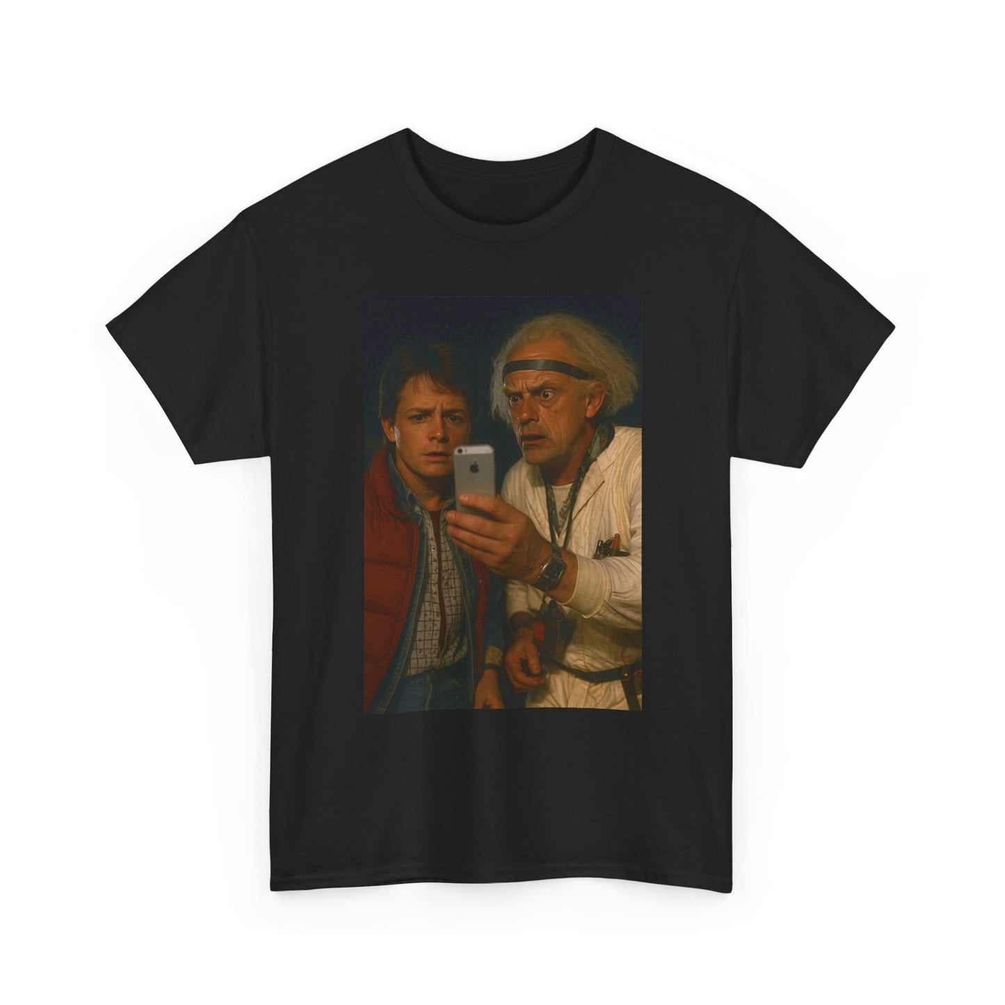 Back To The Future Funny Graphic T Shirt Phone Vintage Unisex Heavy Cotton Tee