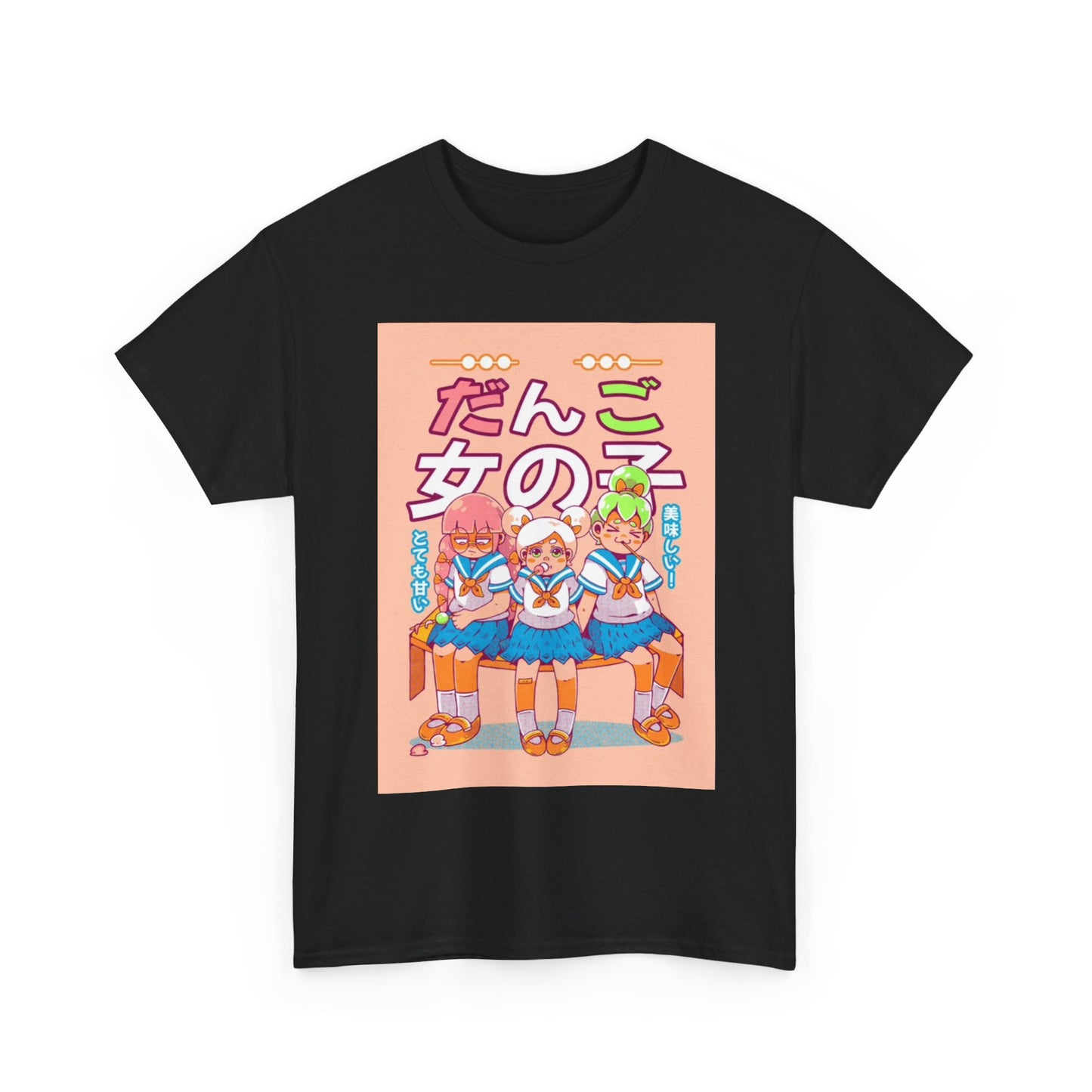 Anime Cute Girly TShirt Cartoon retro Graphics Unisex Heavy Cotton Tee