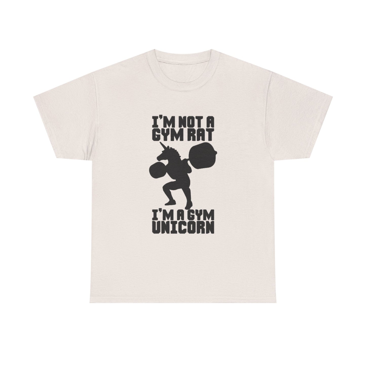Gym Rat Shirt Funny Lifting Gear Workout Training Comedy Unisex Heavy Cotton Tee