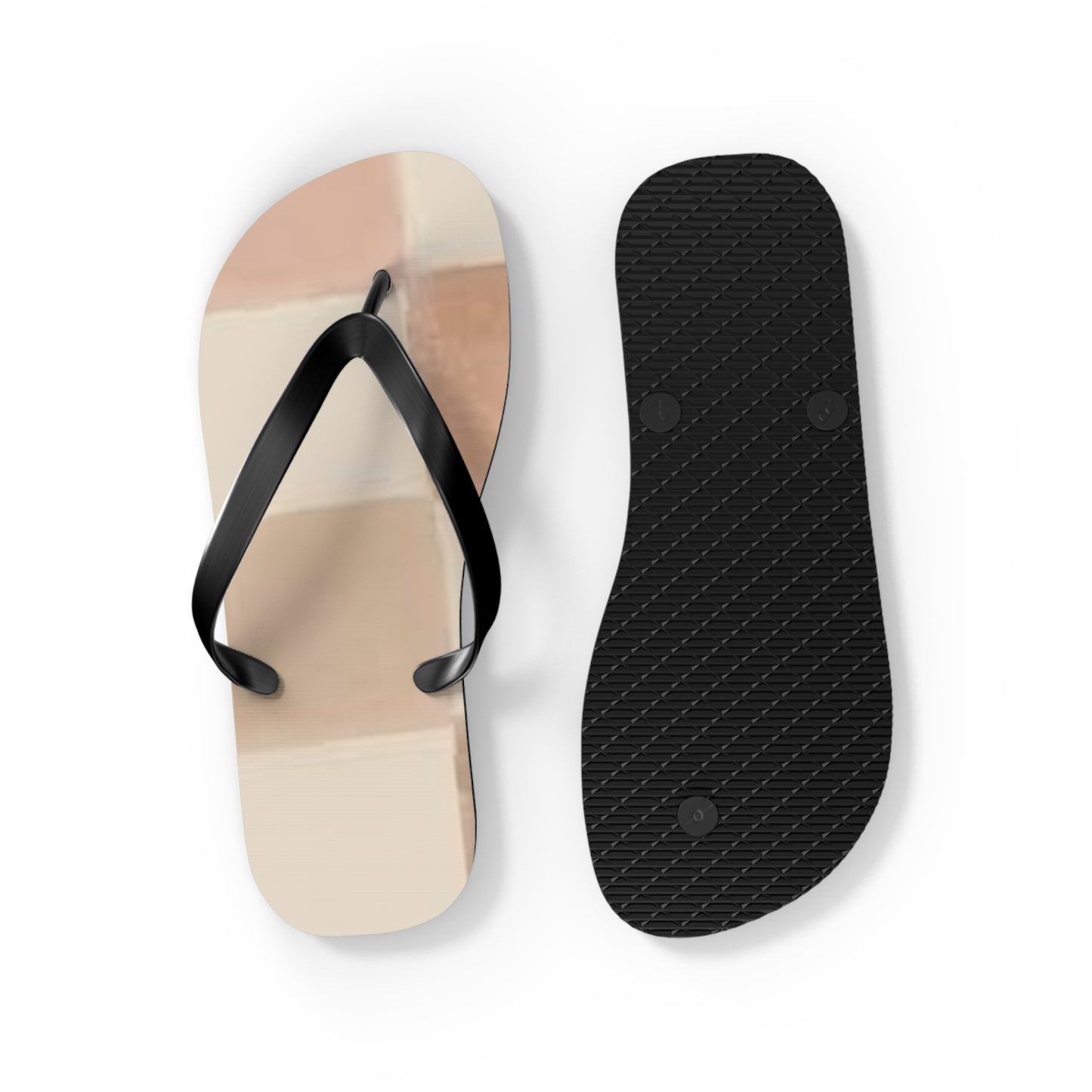 Tan Checkered Sandals, Beach Shoes, Vacation Flip Flops, Pool Slides