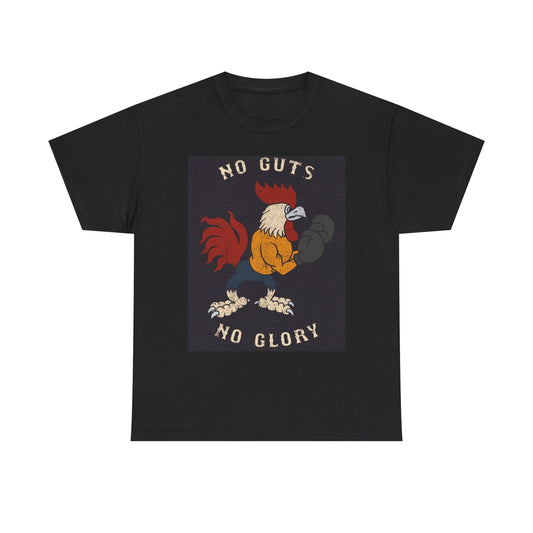No Guts No Glory Graphic T Shirt Vintage Boxing Unisex Heavy Cotton Tee