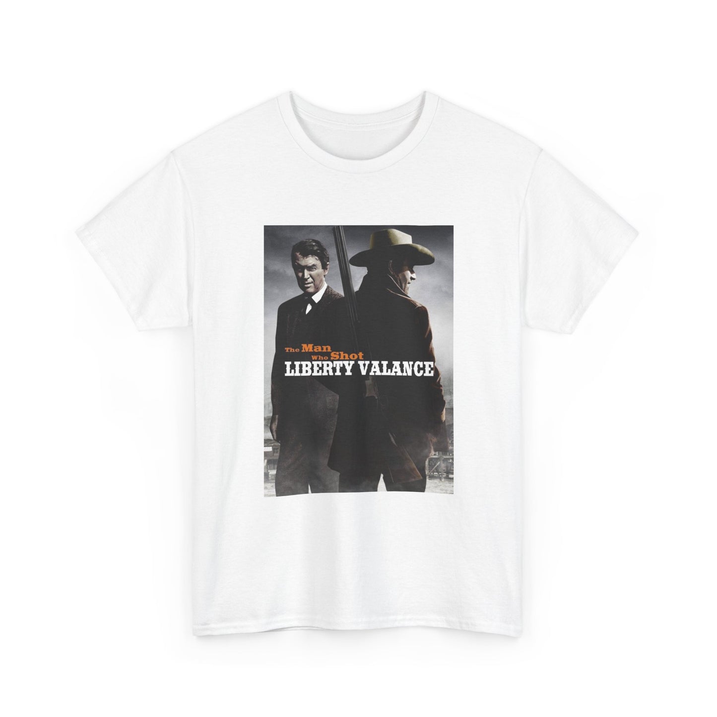 The Man Who Shot Liberty Valance Tshirt Vintage Poster Unisex Heavy Cotton Tee 1