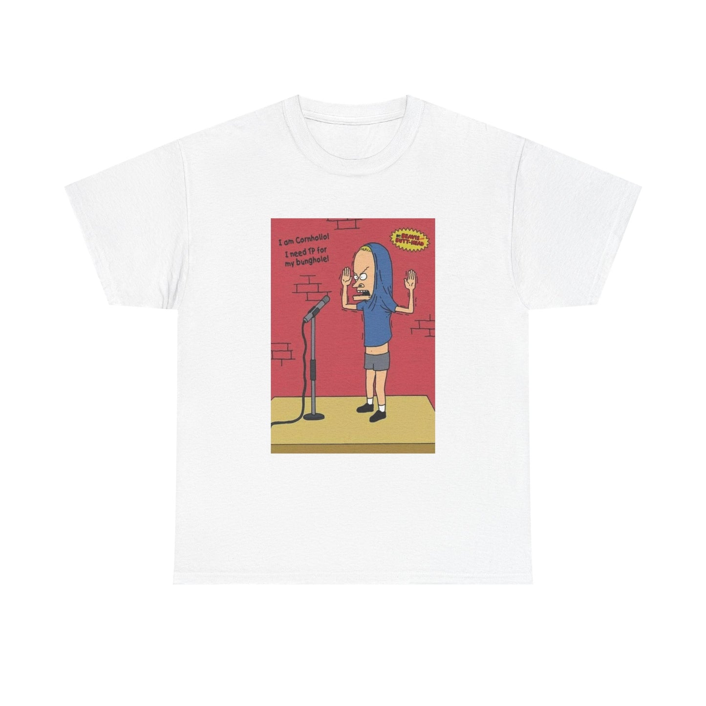 Beavis And Butthead Tshirt Comedy Tv Series Retro Cornholio Unisex Heavy Cotton