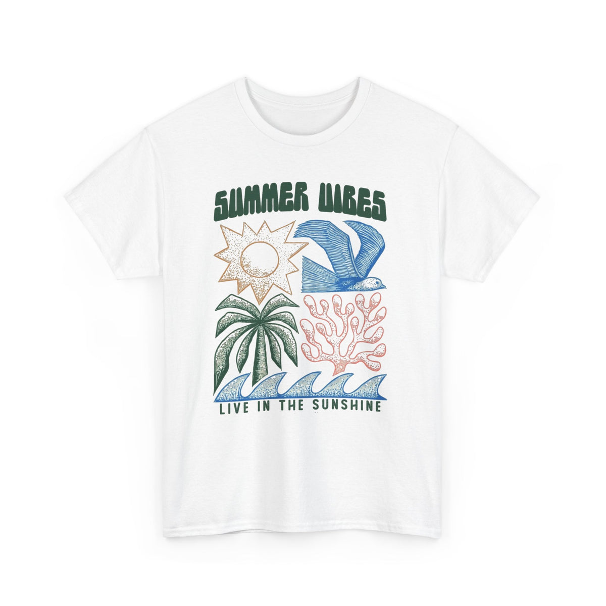 Summer Vibes Sunshine Beach Graphic T-Shirt Men's Graphic Tee