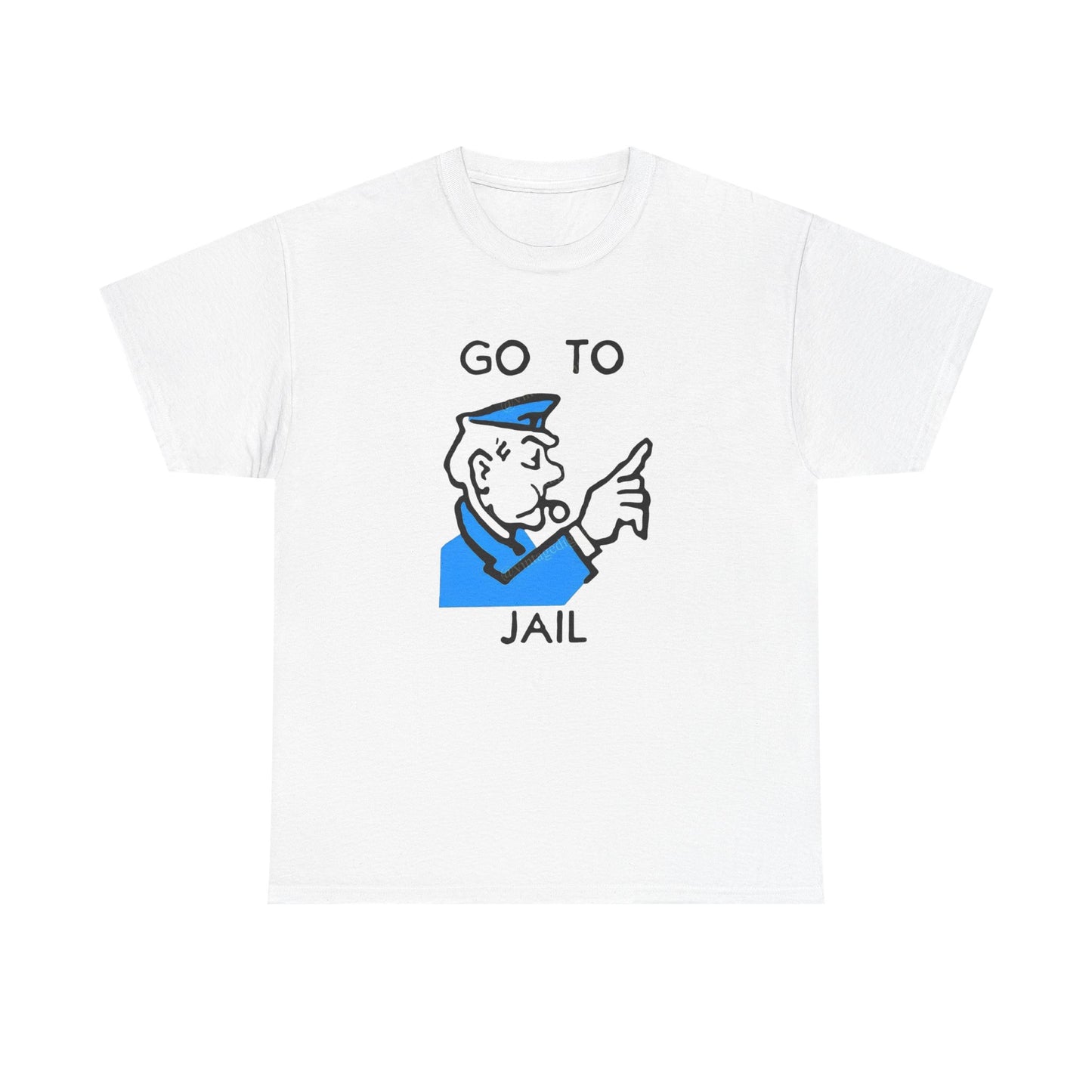 Straight To Jail Game Vintage Graphic T Shirt NEW Unisex Heavy Cotton Tee