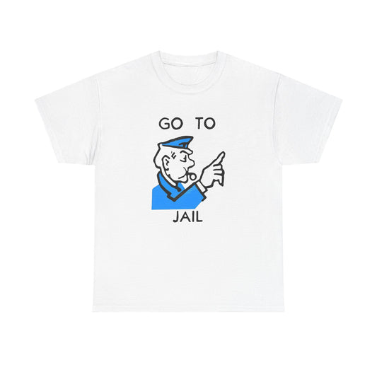 Straight To Jail Game Vintage Graphic T Shirt NEW Unisex Heavy Cotton Tee