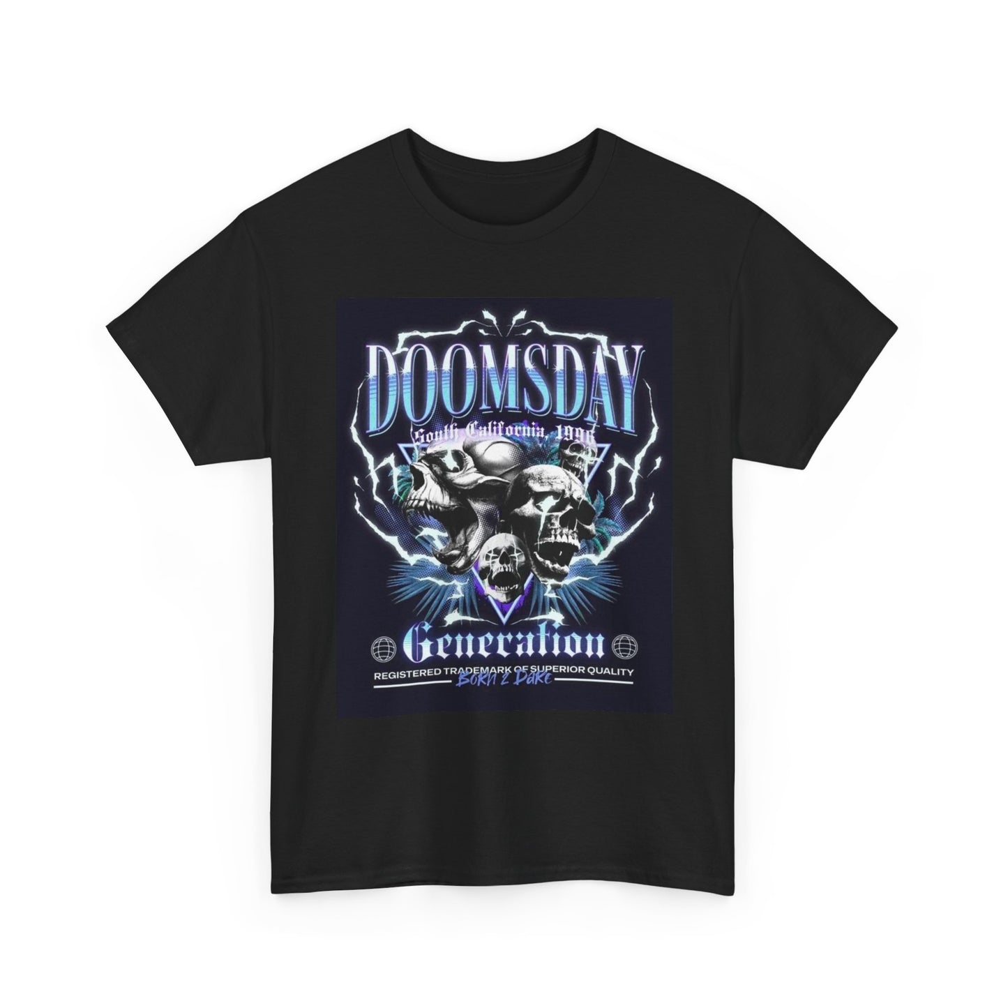 Doomsday Generation Graphic T Shirt Vintage Apparel Street Unisex Heavy Cotton