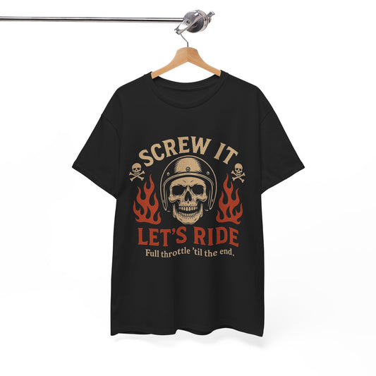 Lets Ride Motorcycles Graphic T Shirt Unisex Heavy Cotton Tee