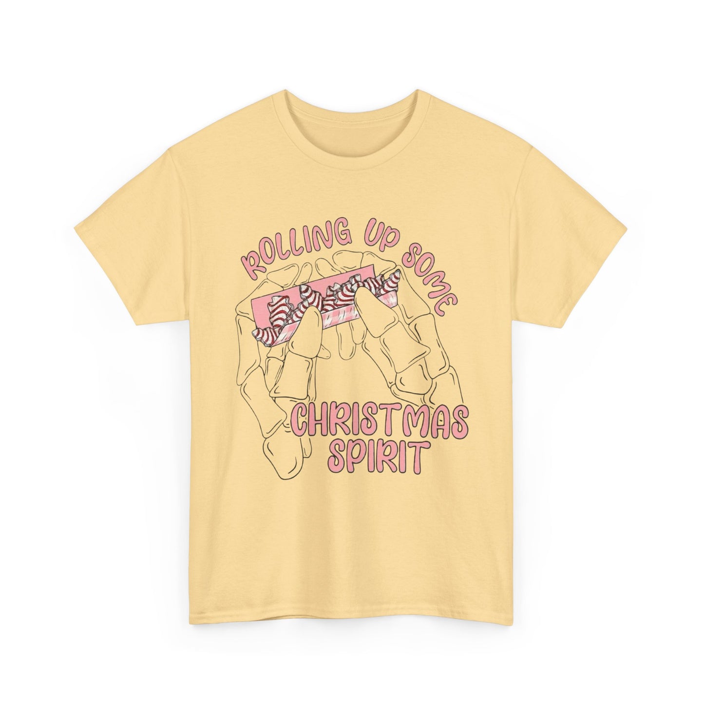 Rolling Up Some Christmas Spirit Cakes Graphic T Shirt NEW Heavy Cotton Tee