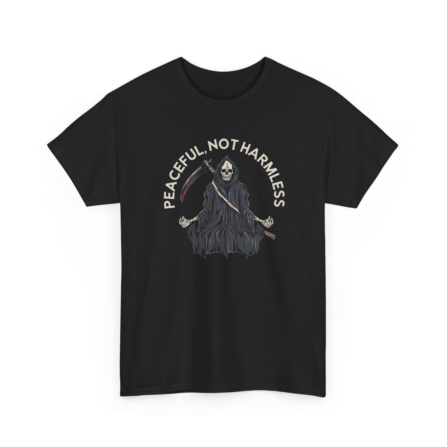 Peaceful Not Harmless Graphic T-Shirt Comfy Cotton Tee Brand NEW