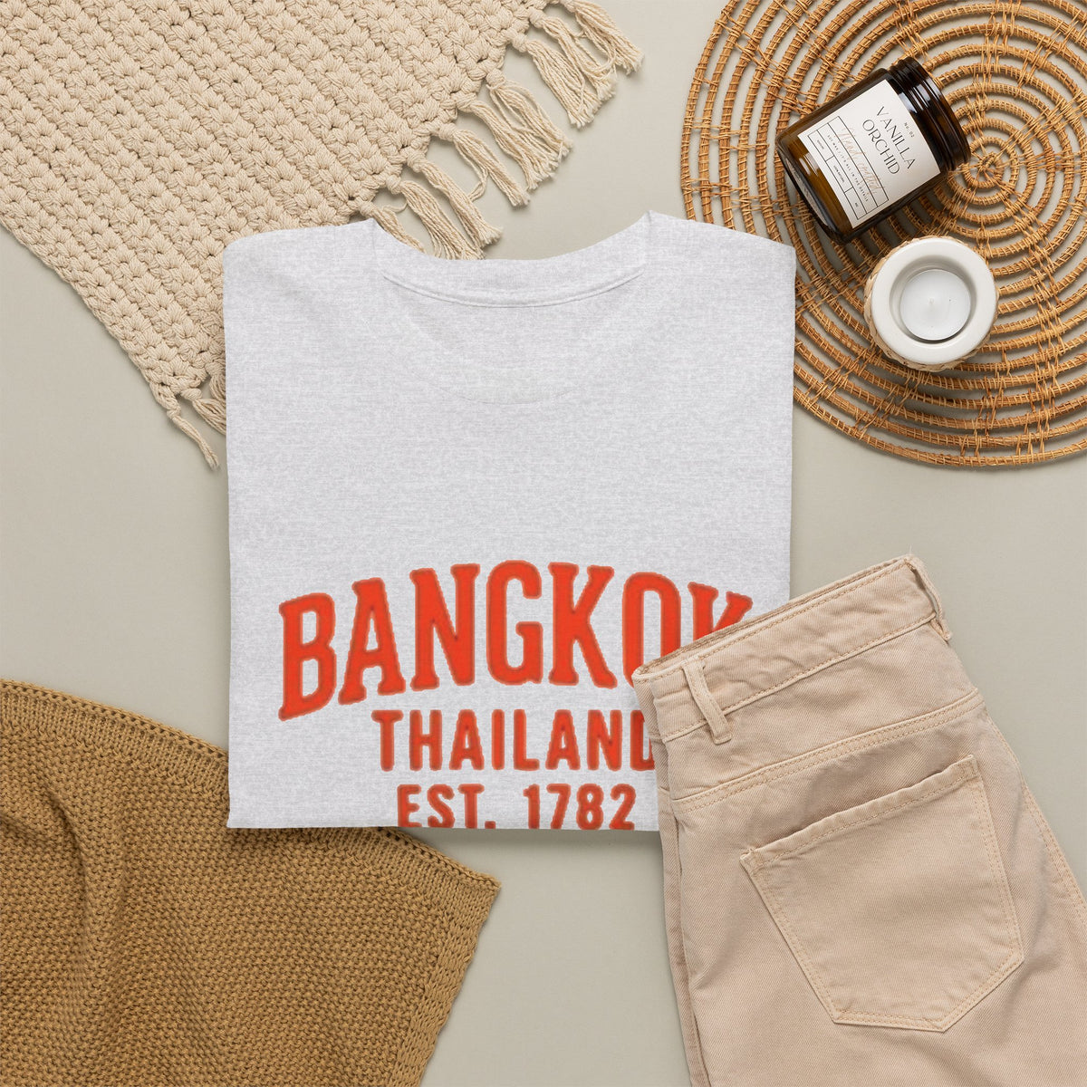 Bangkok Thailand Est. 1782 Americana Graphic T-Shirt Men's Graphic Tee